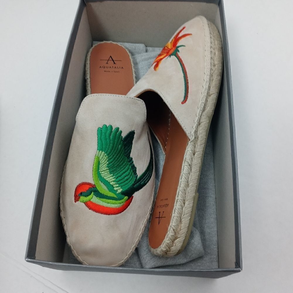 Aquatalia Blair Espadrille Embroidered Flat - Picture 8 of 13
